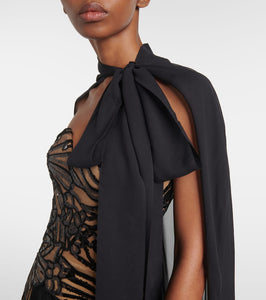 Elie Saab Sequined silk-blend gown