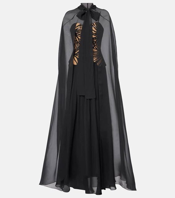 Elie Saab Sequined silk-blend gown