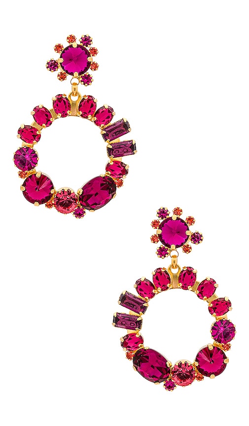 Elizabeth Cole Lylia Earrings in Pink