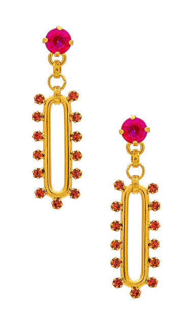 Elizabeth Cole Naomi Earrings in Metallic Gold