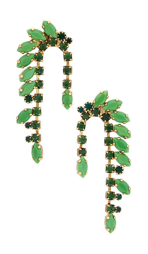 Elizabeth Cole Suzie Earrings in Green