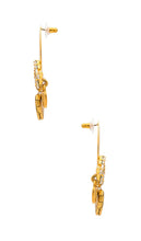 Elizabeth Cole Zinnia Earrings in Metallic Gold