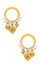 Elizabeth Cole Zinnia Earrings in Metallic Gold