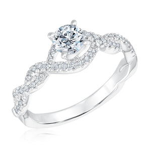 Ellaura Timeless Round Diamond Twist Engagement Ring 3/4ctw