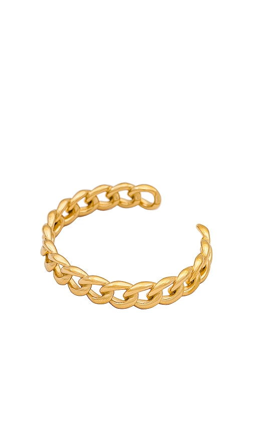 Ellie Vail Zariah Chain Link Cuff In Gold in Metallic Gold