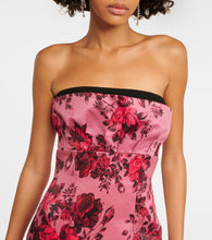 Emilia Wickstead Adalina floral strapless midi dress