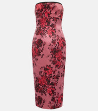 Emilia Wickstead Adalina floral strapless midi dress. Emilia Wickstead Adalina 花卉图案无肩带中长连衣裙