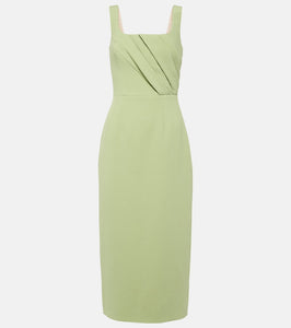 Emilia Wickstead Arina pleated crêpe midi dress
