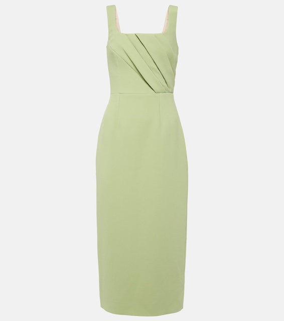 Emilia Wickstead Arina pleated crêpe midi dress