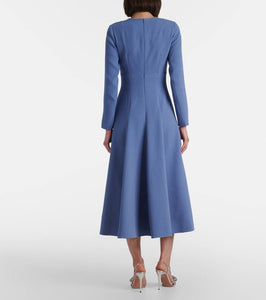 Emilia Wickstead Belgium pleated midi dress