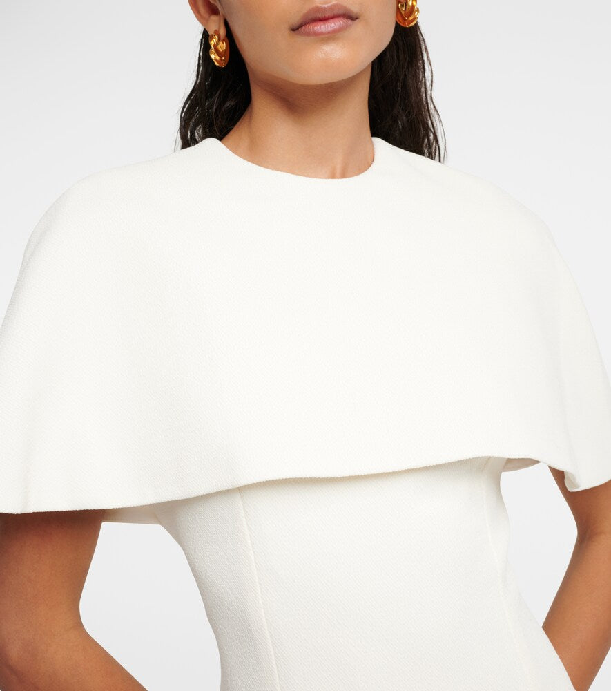 Emilia Wickstead Bridal Blaine caped midi dress