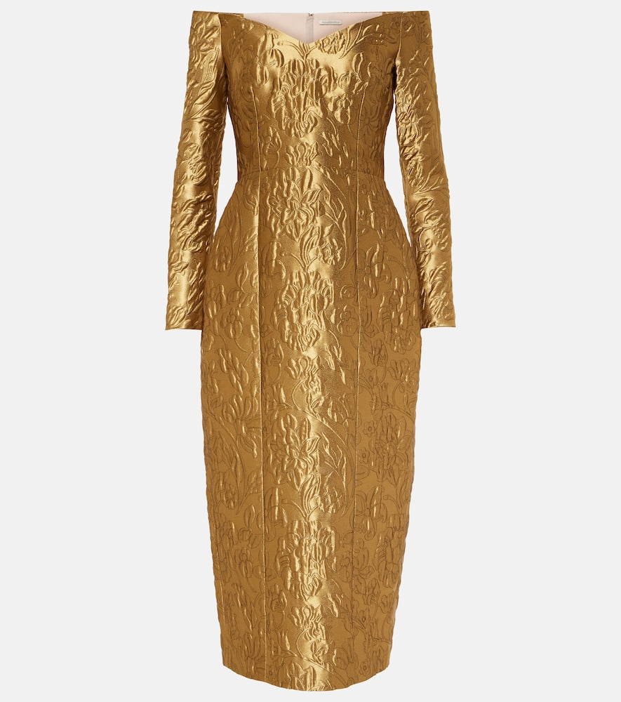 Emilia Wickstead Burleigh floral jacquard midi dress. Emilia Wickstead Burleigh 花卉提花中长连衣裙