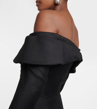 Emilia Wickstead Derika off-shoulder wool midi dress