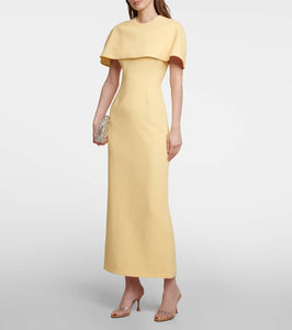 Emilia Wickstead Elham cape crêpe midi dress