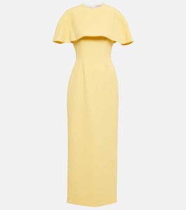 Emilia Wickstead Elham cape crêpe midi dress