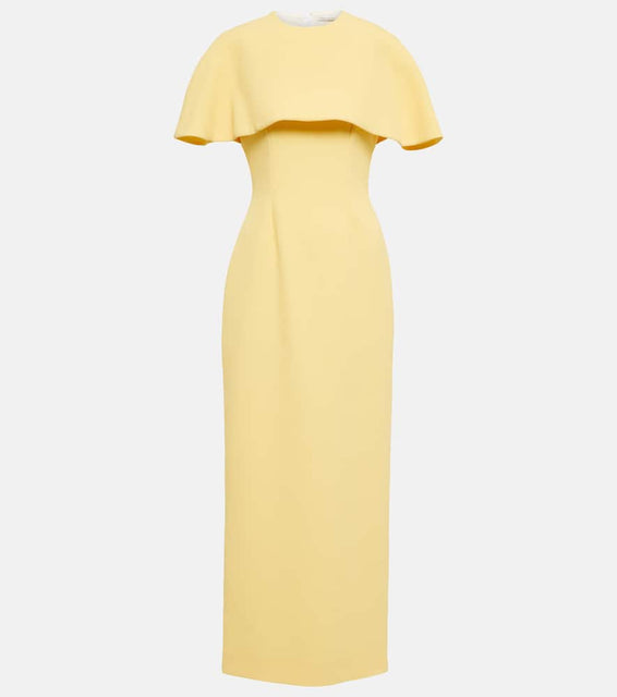 Emilia Wickstead Elham cape crêpe midi dress