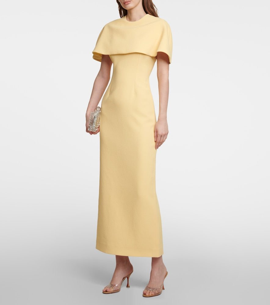 Emilia Wickstead Elham cape  midi dress