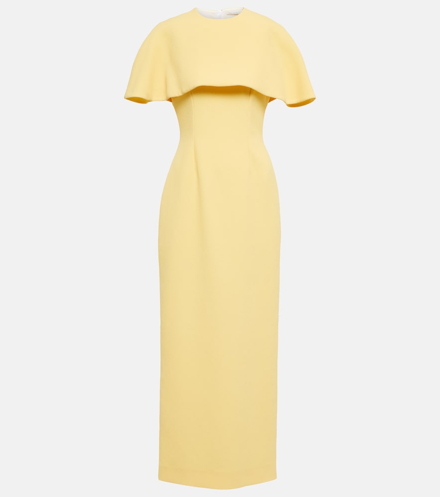 Emilia Wickstead Elham cape  midi dress. Emilia Wickstead Elham 披肩中长连衣裙