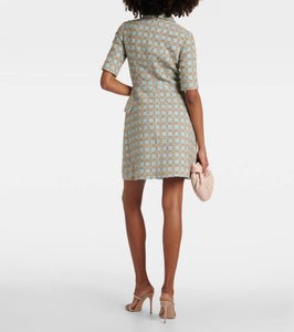 Emilia Wickstead Els checked boucl√É¬© minidress