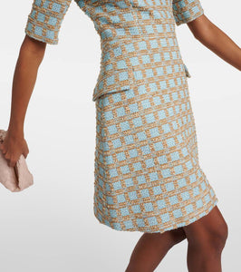 Emilia Wickstead Els checked boucl√É¬© minidress