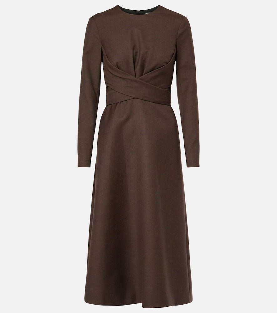 Emilia Wickstead Elta wool midi dress. Emilia Wickstead Elta 羊毛中长连衣裙