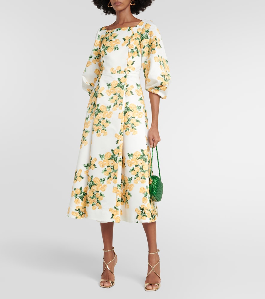 Emilia Wickstead Gabby floral taffeta faille midi dress