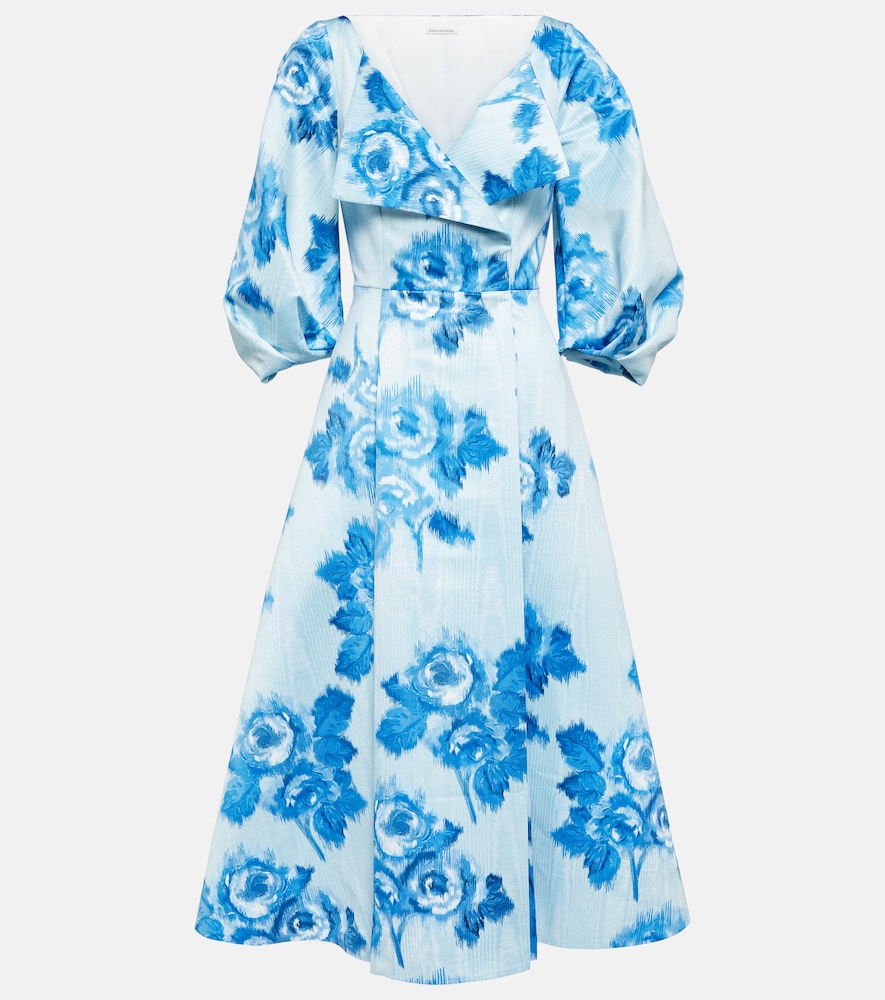 Emilia Wickstead Gabby floral taffeta faille midi dress. Emilia Wickstead Gabby 花卉塔夫绸中长连衣裙