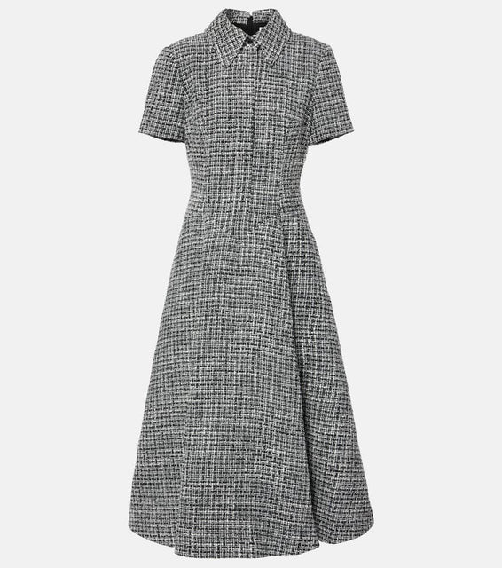 Emilia Wickstead Jody boucl√É¬© tweed cockail dress