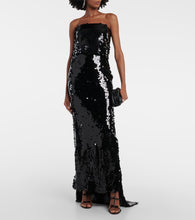 Emilia Wickstead Josiah strapless sequin gown