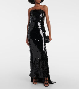 Emilia Wickstead Josiah strapless sequin gown