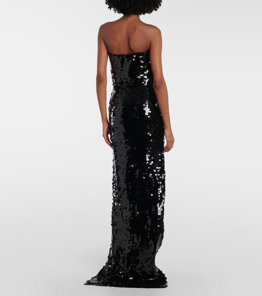 Emilia Wickstead Josiah strapless sequin gown