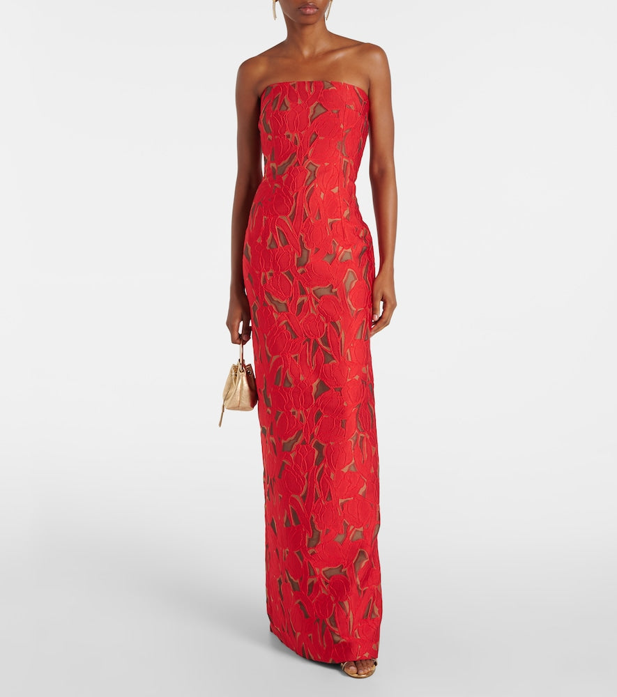 Emilia Wickstead Laelia jacquard corset dress