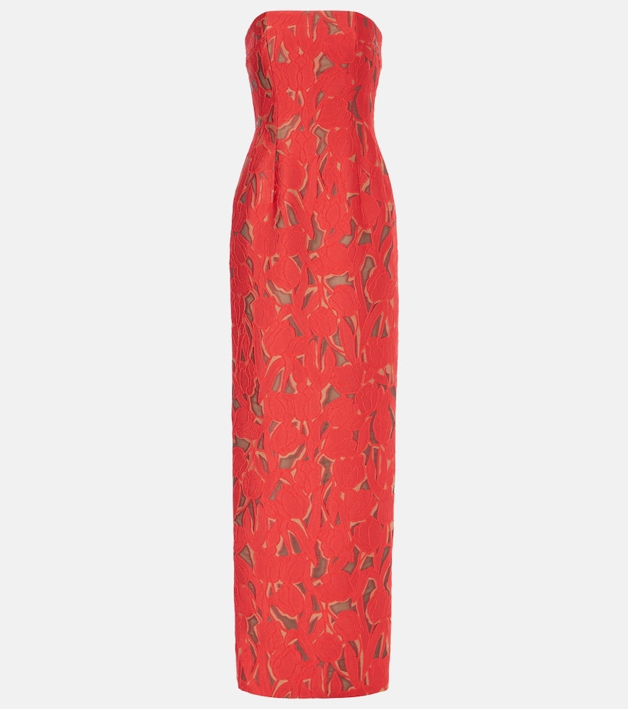 Emilia Wickstead Laelia jacquard corset dress. Emilia Wickstead Laelia 提花紧身胸衣连衣裙