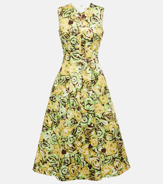 Emilia Wickstead Madi floral twill midi dress