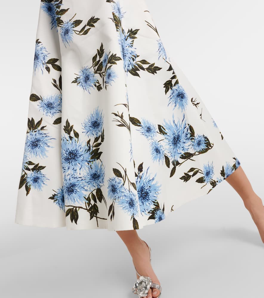 Emilia Wickstead Mara floral taffeta faille midi dress