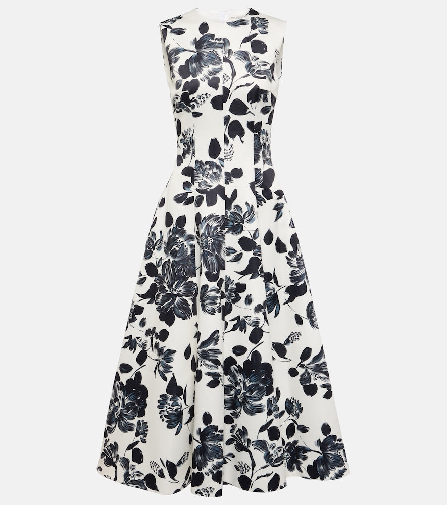 Emilia Wickstead Mara floral twill midi dress. Emilia Wickstead Mara 花卉斜纹中长连衣裙