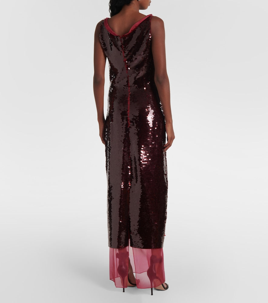 Emilia Wickstead Nehemia sequined layered gown