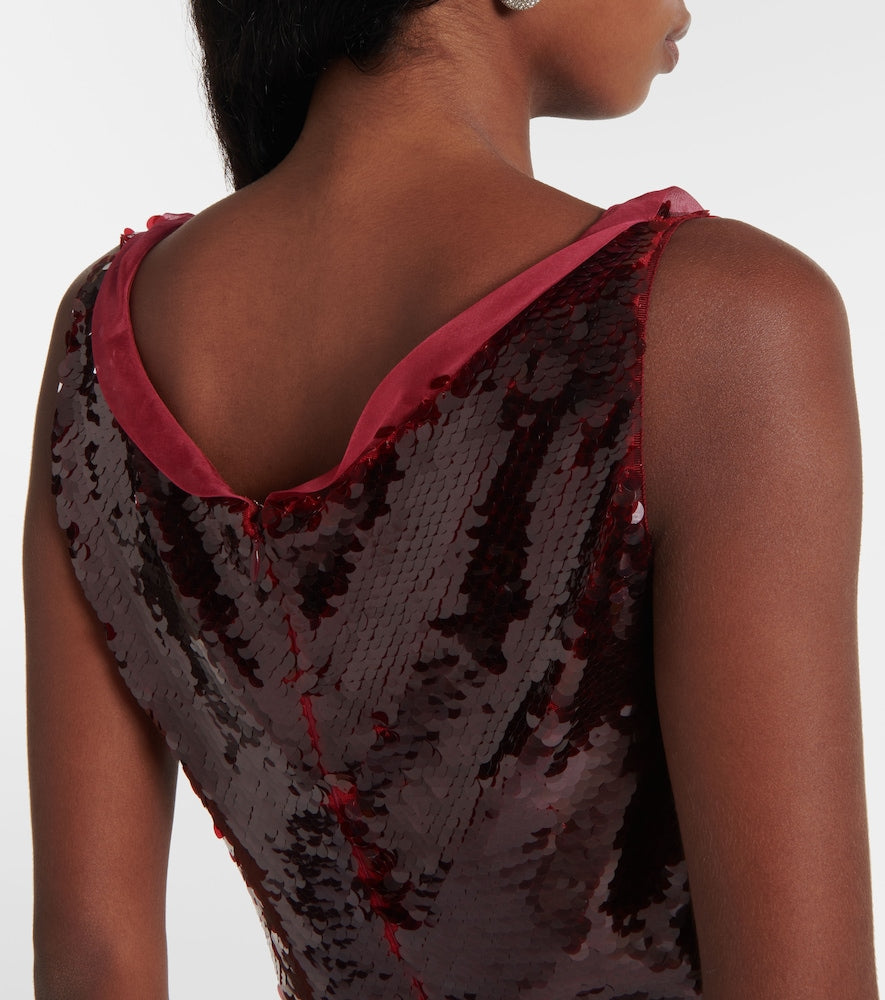 Emilia Wickstead Nehemia sequined layered gown