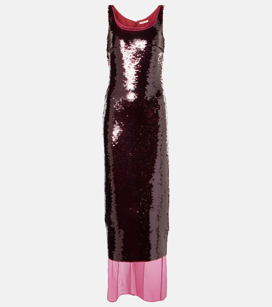 Emilia Wickstead Nehemia sequined layered gown. Emilia Wickstead Nehemia 亮片层叠礼服