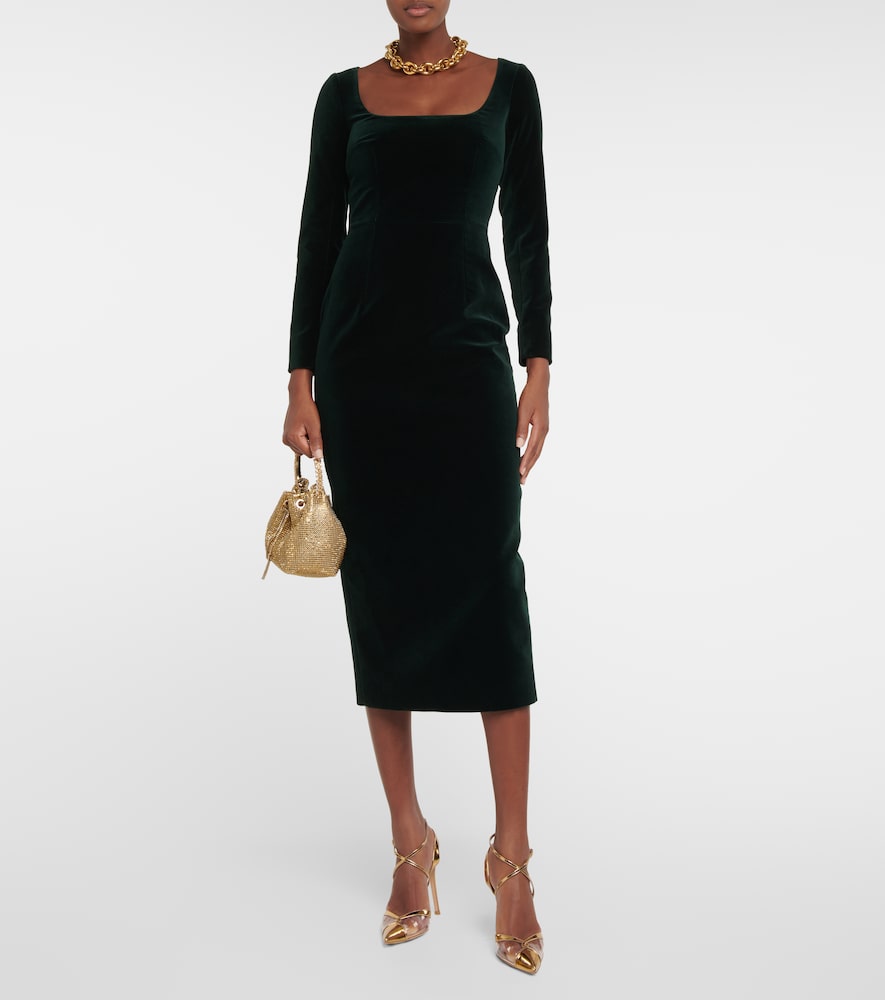 Emilia Wickstead Nyla cotton velvet midi dress