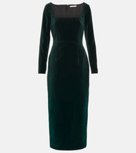 Emilia Wickstead Nyla cotton velvet midi dress. Emilia Wickstead Nyla 棉质丝绒中长连衣裙