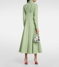Emilia Wickstead Oakley pleated crêpe midi dress