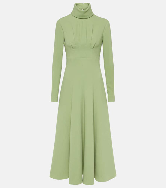 Emilia Wickstead Oakley pleated crêpe midi dress
