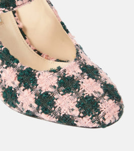 Emilia Wickstead Orelia checked tweed Mary Jane pumps