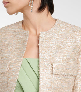 Emilia Wickstead Pheblia cropped tweed jacket