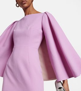 Emilia Wickstead Switzy cape wool crêpe midi dress