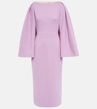 Emilia Wickstead Switzy cape wool crêpe midi dress