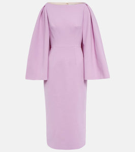 Emilia Wickstead Switzy cape wool crêpe midi dress