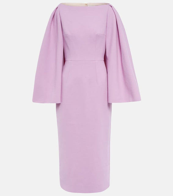 Emilia Wickstead Switzy cape wool crêpe midi dress