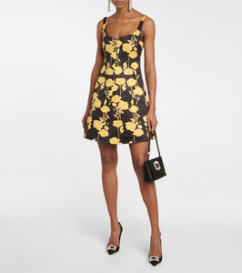Emilia Wickstead Talia floral taffeta faille minidress